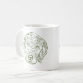 Labradoodle Hond Gepersonaliseerde Hand Drawing Koffiemok (Voorkant links)