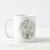 Labradoodle Hond Gepersonaliseerde Hand Drawing Koffiemok (Links)
