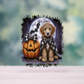 Labradoodle Hond Halloween Plein Acryl Bord (Neutraal)