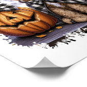 Labradoodle Hond Halloween Plein Poster (Hoek)