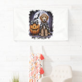Labradoodle Hond Halloween Plein Spandoek (Insitu)