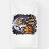 Labradoodle Hond Halloween Plein Spandoek (Verticaal)