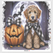 Labradoodle Hond Halloween Plein Sticker (Vel)