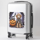 Labradoodle Hond Halloween Plein Sticker (Koffer)