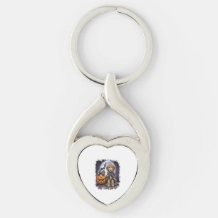 Labradoodle hond Halloween vierkant Sleutelhanger