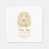 Labradoodle Hond Handtekening Gepersonaliseerde se Servet (Voorkant)