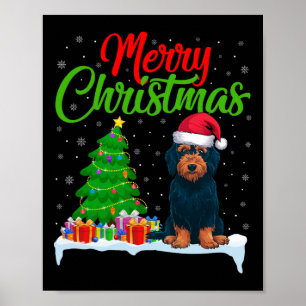 Labradoodle Hond Kerstboom Lichten Grappig Xmas D Poster