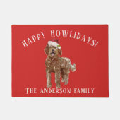 Labradoodle Hond Kerstmis Deurmat (Voorkant)