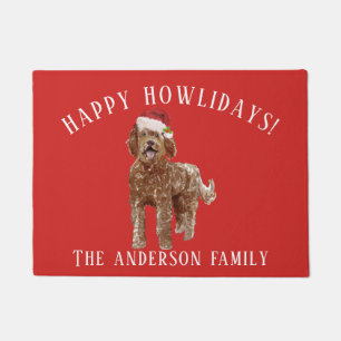 Labradoodle Hond Kerstmis Deurmat
