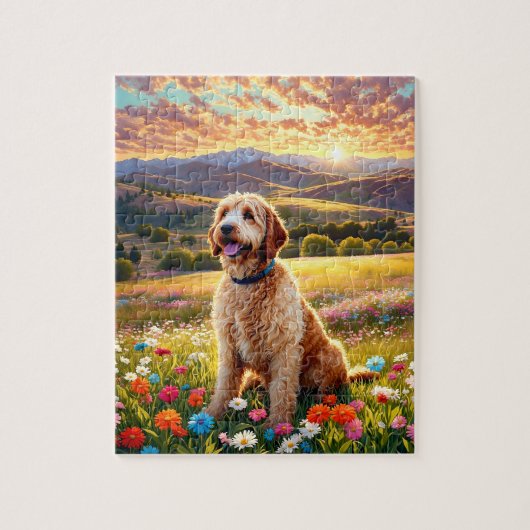 Labradoodle hond legpuzzel (Verticaal)