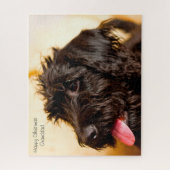 Labradoodle hond. legpuzzel (Verticaal)