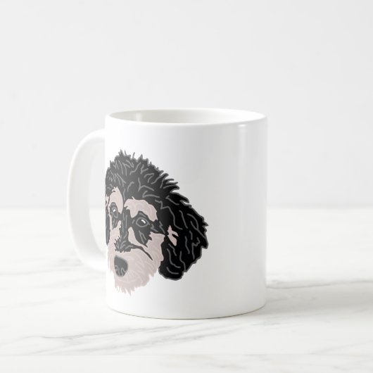 Labradoodle Hond Mam Mok (Voorkant links)