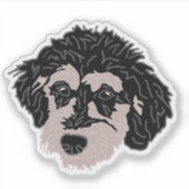 Labradoodle-hond-moeder mok sticker (Voorkant)