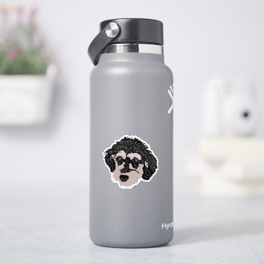 Labradoodle-hond-moeder mok sticker (HydroFlask)