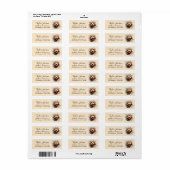 Labradoodle-hond retouradreslabel etiket (Full Sheet)