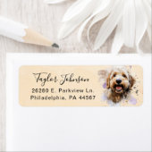 Labradoodle-hond retouradreslabel etiket (Insitu)