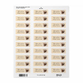 Labradoodle-hond retouradreslabel etiket (Full Sheet)