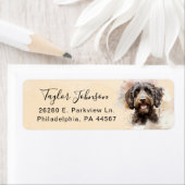 Labradoodle-hond retouradreslabel etiket (Insitu)