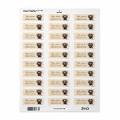Labradoodle-hond retouradreslabel etiket (Full Sheet)
