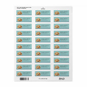 Labradoodle-hond retouradreslabels etiket (Full Sheet)