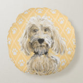 Labradoodle Hond Schilderijen / Labradoodle Liefde Rond Kussen (Voorkant)