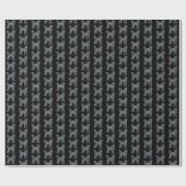 Labradoodle Hond Silhouet Geel&Blauw Raster Zwart Cadeaupapier (Vlak)