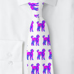 Labradoodle Hond Silhouet Roze Blauw Wit Stropdas<br><div class="desc">Labradoodle hondensilhouet gek hot roze en blauw digitaal abstract patroon. Perfect voor het verbeteren van je outfits, dit stropdas zal een afbeelding van hondengenegenheid schilderen en het perfecte stropdas zijn om de liefde van de vader voor zijn hond te shows. Maak van je cadeau-geven een vreugdevol feest van mannen beste...</div>