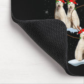 Labradoodle Hond Sinterklaas Slede Vliegend Grappi Muismat (Hoek)