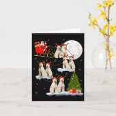 Labradoodle Hond Sinterklaas slee Flying Grappig M Kaart (Gele Bloem)