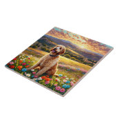 Labradoodle hond tegeltje (Zijkant)