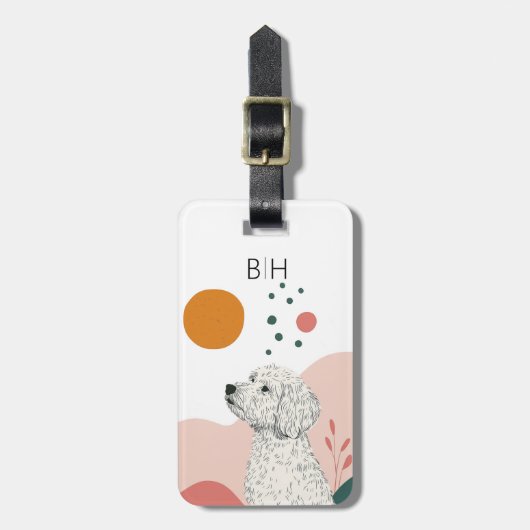 Labradoodle honden bagagerekje bagagelabel (Voorkant verticaal)