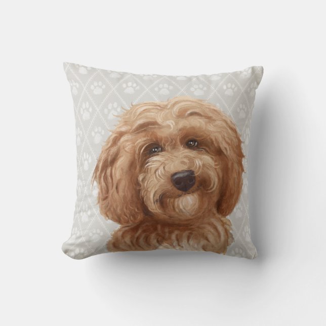 Labradoodle Hondenkussen / Labradoodle Liefde Kussen (Voorkant)