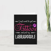 Labradoodle Hondenliefhebber Tattoo Funny Dog Mom  Kaart (Voorkant)