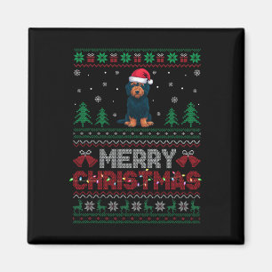 Labradoodle Hondenliefhebbers Santa Hat Kerstboom Magneet