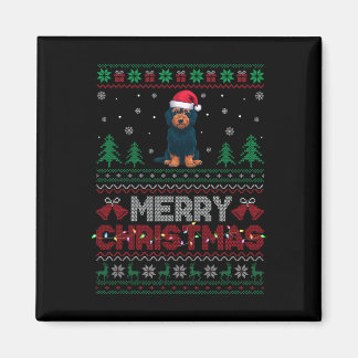 Labradoodle Hondenliefhebbers Santa Hat Kerstboom  Magneet