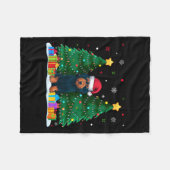 Labradoodle Hondenliefhebbers Santa Hat Ugly Chris Fleece Deken (Voorkant (Horizontaal))