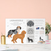 Labradoodle hondenmix acryl bord (Huwelijk)