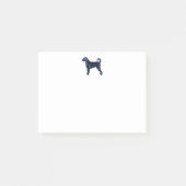 Labradoodle Hondenras Silhouette Black Waterverf Post-it® Notes (Voorkant)