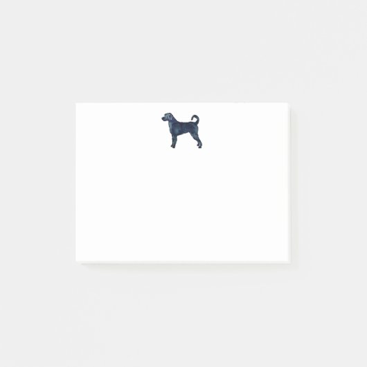 Labradoodle Hondenras Silhouette Black Waterverf Post-it® Notes (Voorkant)