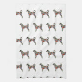 Labradoodle Hondenras Silhouette Geo Play Theedoek (Verticaal)