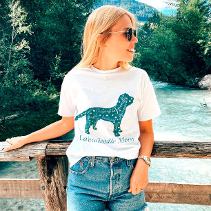 Labradoodle Kenmerken Moeder in Aqua Groen T-shirt