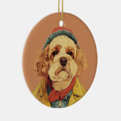 Labradoodle Keramisch Ornament (Rechts)