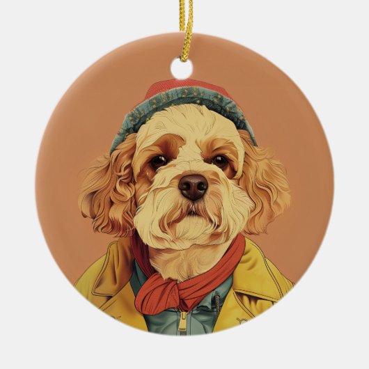 Labradoodle Keramisch Ornament (Voorkant)