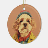 Labradoodle Keramisch Ornament (Links)