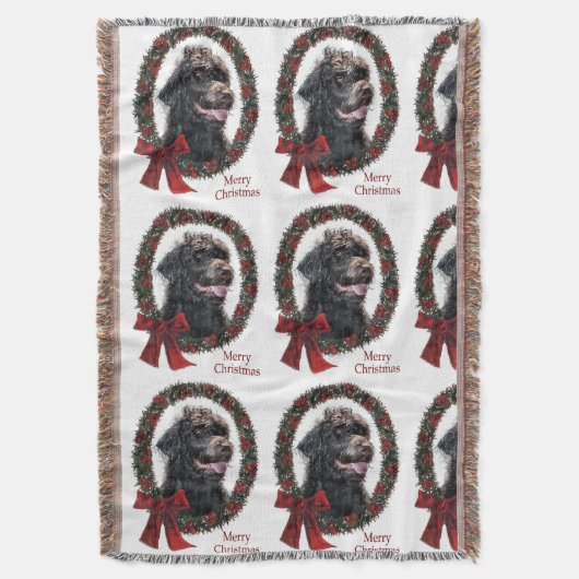 Labradoodle kerstcadeaus deken (Voorkant Verticaal)