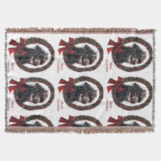 Labradoodle kerstcadeaus deken (Voorkant)