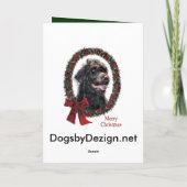 Labradoodle kerstcadeaus feestdagen kaart (Achterkant)