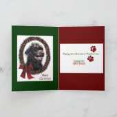 Labradoodle kerstcadeaus feestdagen kaart (Binnen)