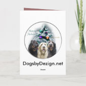 Labradoodle kerstcadeaus feestdagen kaart (Achterkant)