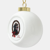 Labradoodle kerstcadeaus keramische bal ornament (Rechts)